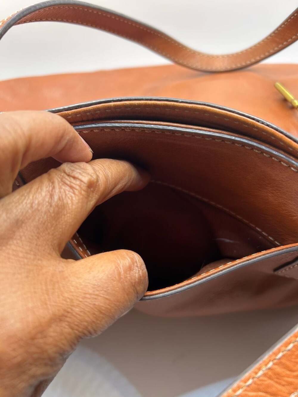 Fossil Rachel Leather Tote Bag in Brown - Picture 10 of 11